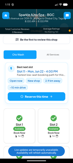 A shop's detail page