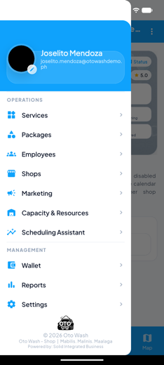 Manage menu